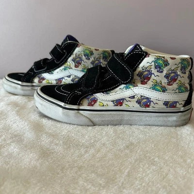 Zapatillas deportivas Vans Sk8-Mid Reedición V negras blancas dragón talla 1 ropa de calle gamuza para niños Foto 1 de 4