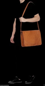 Borsa valigetta fatta a mano borsa uomo vera vintage laptop pelle messenger - Foto 1 di 11