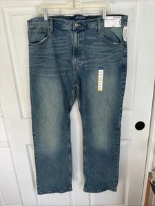 Pantalones de mezclilla Arizona Jean Co Flex calce recto/corte bota 38x30 bigote claro nuevos con etiquetas - Imagen 1 de 3
