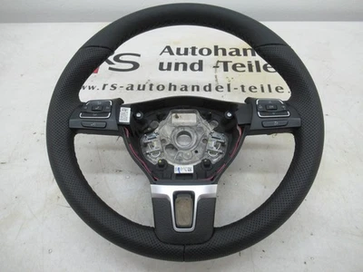 VW Passat 3C Leder Lenkrad Neu bezogen Echtleder schwarz 3C8419091BE Multifunkt. - Bild 1 von 4