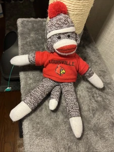 Louisville Cardinals Sock Monkey Plush 2015 Plushland 10" Excellent - Picture 1 of 4