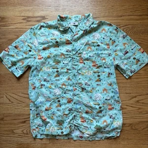 Disney Parks Life Button Up Woven Short Sleeve Shirt Medium Walt Disney World - Picture 1 of 10