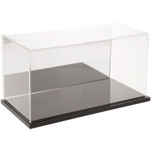 Plymor Clear Acrylic Display Case with Black Base (Mirror Back), 12" x 6" x 6" - Picture 1 of 1