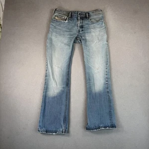 Diesel Zathan Jeans Mens 29x29 Bootcut 008ZT Distressed Thrashed Tag 29x34 - Picture 1 of 12
