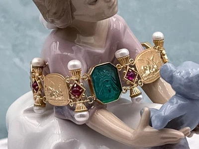 TAGLIAMONTE Designs (3647B) 925SS/YGP Venetian Cameo Bracelet*Bee*Reg.$500 - Image 1 of 4