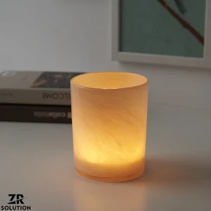 Portacandele IKEA VINDSTILLA 15 cm bocca arancione vetro soffiato arredo casa - Foto 1 di 4