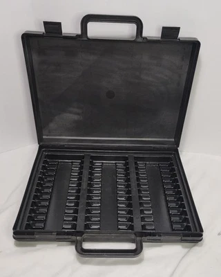 Vintage Black Plastic CLIK CASE Cassette Storage Carrying Case - Holds 36 Tapes! - Image 1 of 4