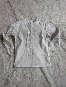 Carter's White 100% Cotton Long Sleeve Crew Neck Tshirt Toddler Size 2T - Picture 1 of 4