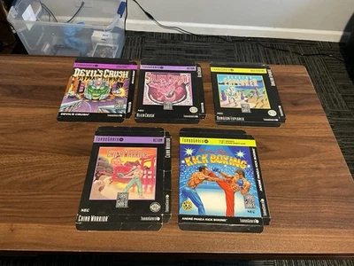 Turbo Grafx 16 Lot Of Empty Cardboard Boxes! Lot Of 5 TG16 Game Box - Image 1 of 4