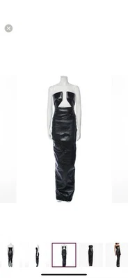 Vestido Rick Owens Talla 38/2 Denim Recubierto Negro $1499 Foto 1 de 4