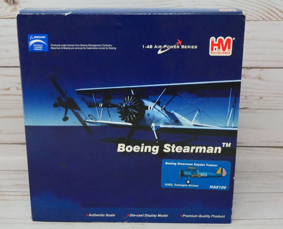 Hobby Master HA8106, Boeing Stearman Kaydet Trainer 18303 Tuskegee Airmen, 1/48 - Image 1 of 4