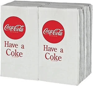 TableCraft Coca-Cola "Have a Coke" 100ct Logo Napkins - fits CC301 Dispenser - Picture 1 of 1