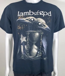 Camiseta Lamb Of God Metal Rock Banda Reloj de Arena Cabezas Gemelas Concierto Gráfico Talla XL - Imagen 1 de 4