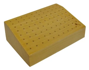 Soporte de taladro de bloque de madera en ángulo con 88 orificios herramienta organizadora para hacer joyas - Imagen 1 de 1