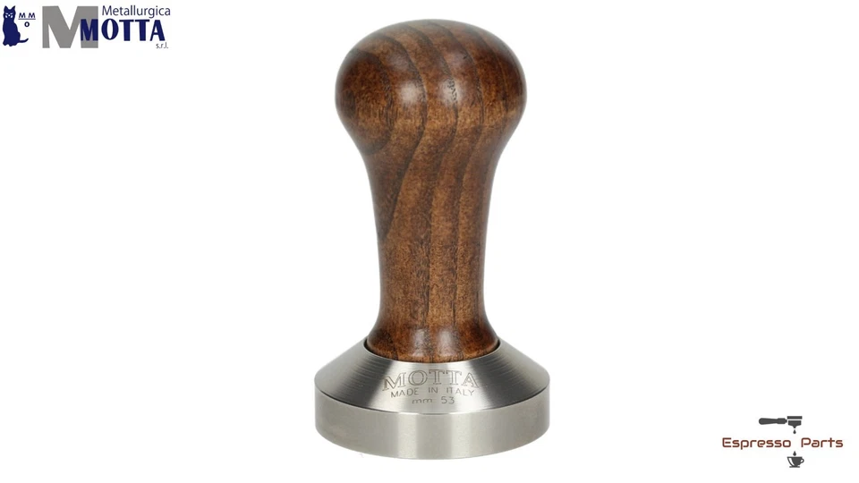 MOTTA Profesional Barista Manipulación Madera Marrón Base Plana - 53mm Foto 1 de 1