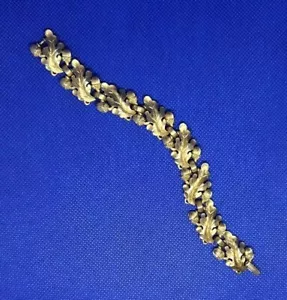 Vintage CROWN Trifari ACORN & Oak Leaf Gold Tone Bracelet - Picture 1 of 8