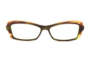 Raro Auténtico Tracción Tortona Comblanc Marrón Blanco Verde 50mm Gafas Francia  - Imagen 1 de 5