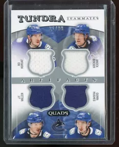 2022-23 Artifacts Tundra Teammates Quads Horvat/Boeser/Miller/Hughes 21/99 - Picture 1 of 2