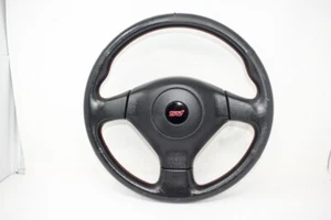 JDM Subaru Impreza WRX STI version 9 GDB 3 Spoke Steering Wheel Red Stitch JDM - Picture 1 of 13
