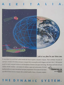 1989-1990 PUB AERITALIA ATR SPACE ITALIAN AEROSPACE ESPACE ORIGINAL AD - Imagen 1 de 1