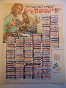 1978 Columbia Record & 8-Track Tape Club 11 for $1.00 vintage print ad - Bild 1 von 1