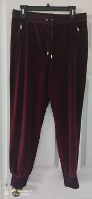 NWT Lauren Ralph Lauren Women Velvet  Jogger Pants Cherry size PM - Image 1 of 4