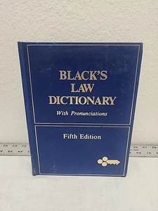 Black's Law Dictionary Hardcover 5th Edition Pronunciations 1979 West Publishing - Imagen 1 de 3