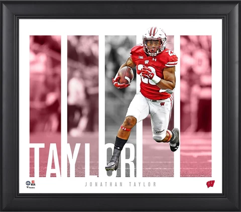 Jonathan Taylor Wisconsin Badgers Framed 15x17 Player Panel Collage Cover