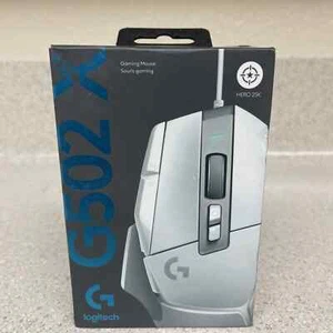 Logitech G502 X Wired Gaming Mouse White Hero 25K Sensor - NEW - SHIPS FAST - Picture 1 of 6