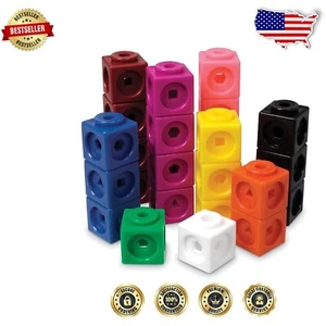 1000-Count Stackable MathLink Cubes for K-Grade Learning - Gift of Learning - Picture 1 of 2
