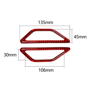 For Subaru BRZ Toyota 86 2X Dashboard Air Vent Outlet Trim Carbon Fiber Red - Picture 1 of 1