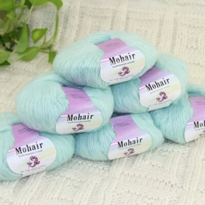 Sale New 6BallsX25gSoft Mohair wool Lace Rug Shawl Sweaters Crochet Yarn 08 - Picture 1 of 12
