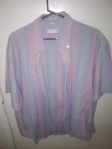 Geoffrey Beene 100% Cotton Short Sleeve Button-Down Shirt Size XL - Picture 1 of 5