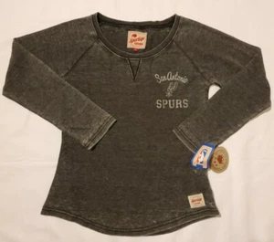 New San Antonio Spurs Women's Long Sleeve Shirt Gray Distressed Size M - Picture 1 of 6