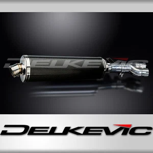 Honda NT400 Bros NT650 Hawk 88-93 Slip On 18" Oval Carbon Exhaust Muffler Kit - Picture 1 of 5