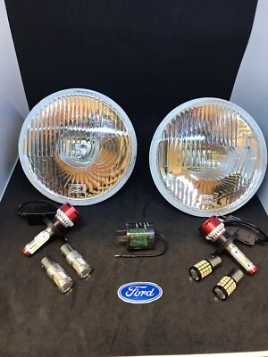 1960 - 1970 年福特猎鹰完整 LED 车头灯和跑步灯套装 — 第 1/4 张图片