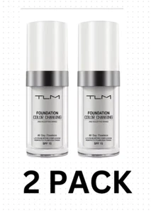 2 Pack TLM Color Changing Foundation, SPF 15, NIB - Picture 1 of 5