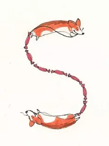 SCRAPBOOKING CORGI ALFABETO LETTERA S 1,5X2 RYTA LETTERING CASA DELLE BAMBOLE CALLIGRAFIA - Foto 1 di 1