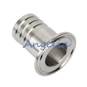2-1/2" Stainless Steel 304 Sanitary Hose Barb Pipe Fittings Clamp OD 77MM - Picture 1 of 5