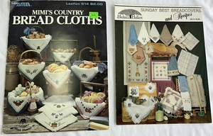 lot of 2 Cross Stitch Bread Cloth Breadcover pattern booklets - Picture 1 of 1