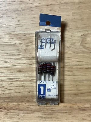 Vintage NOS G-C Electronics Carbon Resistors GA 270, 1-Watt, 270 Ohms USA - Image 1 of 4