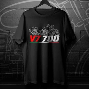 For Moto Guzzi V7 700 1965-1969 Fans – Moto Animals Illustration T-shirt - Picture 1 of 4