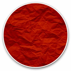 2 x Vinyl Stickers 20cm - Crumpled Red Paper Effect Cool Gift #14629 - Afbeelding 1 van 9