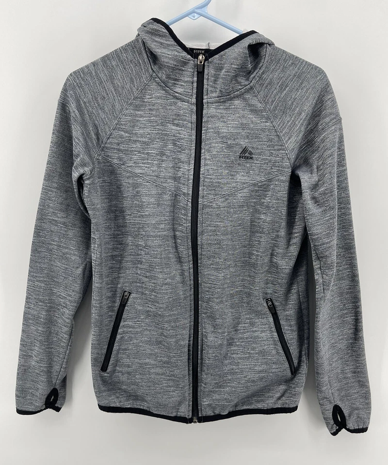 RBX Performance Zip Up Hoodie Jacket Womens Size Medium Gray Black Fast Shipping - Image 1 of 4