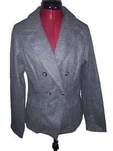 Shein Damen Jacke grau kariert Knöpfe, Größe M - Bild 1 von 8