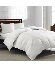 Royal Luxe White Goose Feather And Down King Cotton Comforter White $200