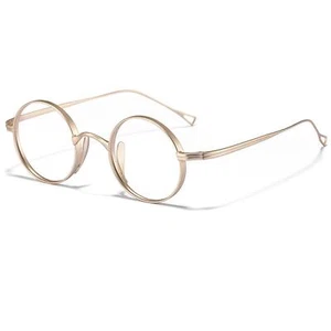 Round Vintage Titanium Eyeglasses Frames Mens Womens Classic Retro Spectacles t - Picture 1 of 28