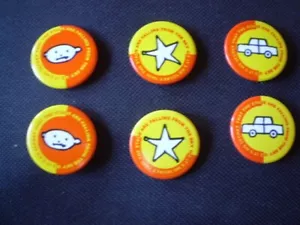U2 - ZOO TV Tour aus 1992 Vintage Musik Pin / Button /Anstecker / Badge 6 Stück - Picture 1 of 1