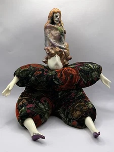 Vtg POUPEE Millet Doll Cerri Art French Porcelain Doll Archangel Hat Signed RARE - Bild 1 von 8