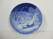 Bing Grondahl Jule After Vintage 1970 Plate Pheasants in the Snow at Christmas